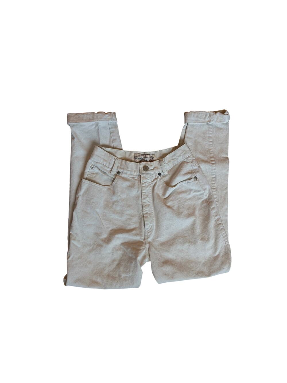 Melbourne Country White Denim Cuffed Jeans - Size 4